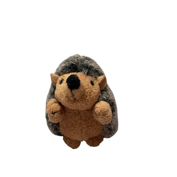 Aurora Mini Hedgehog Plush Toy 4” Brown & Gray Soft Stuffed Animal For Kids Or C - Picture 1 of 8